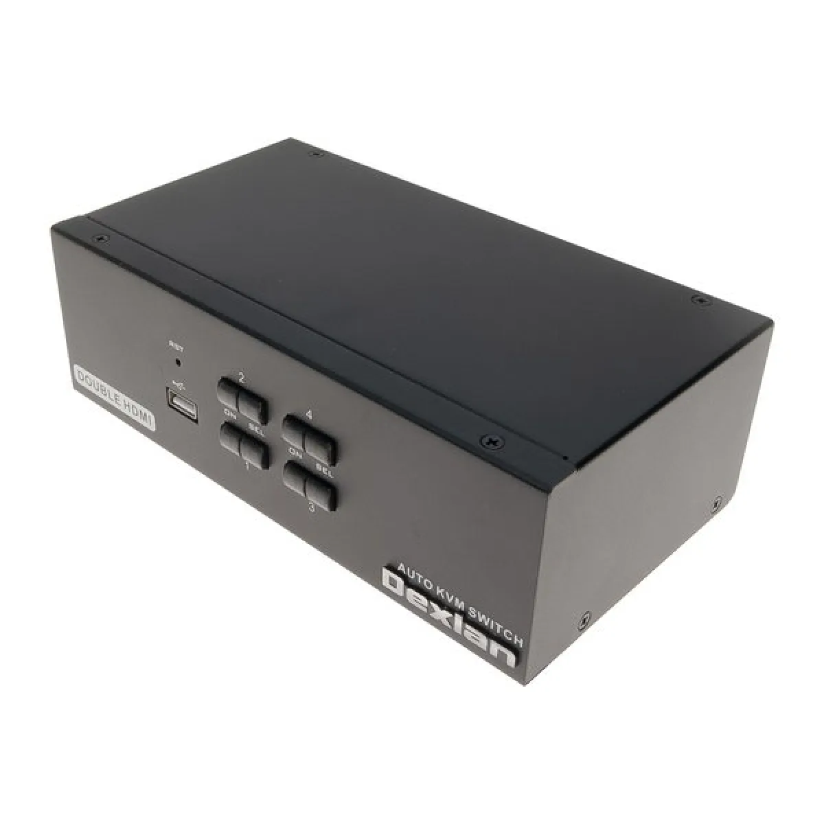 Dexlan - Switch KVM 4 Ports - Double Écran - HDMI 4K - USB 2.0 - Avec Câbles - Image 4