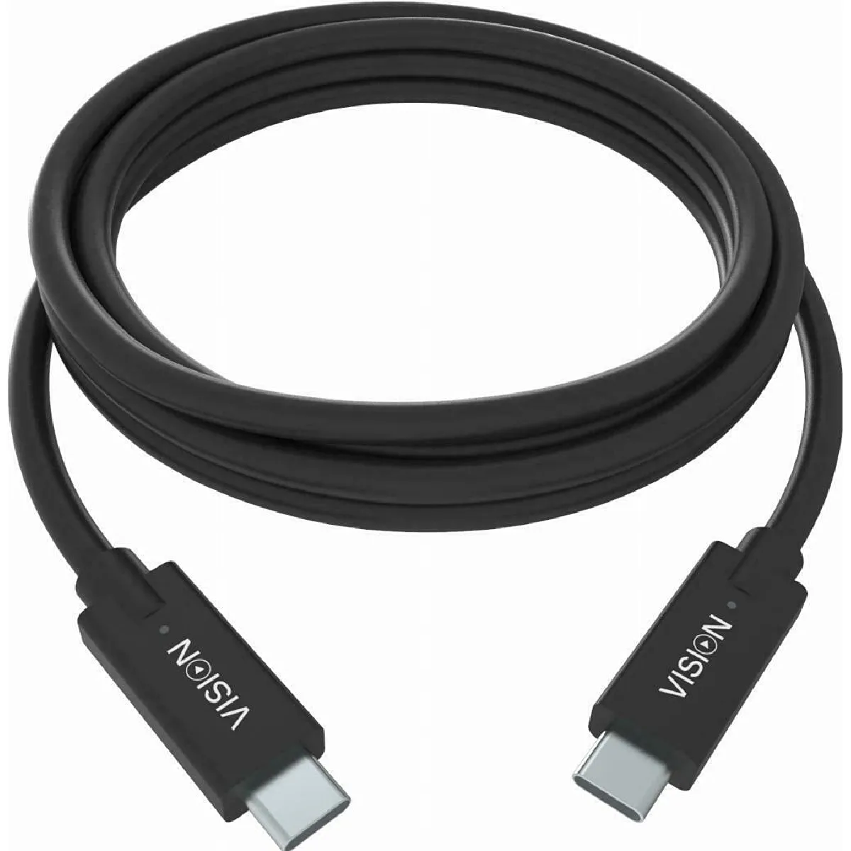 Vision - Câble USB-C vers USB-C - USB 3.1 Gen 2 - Thunderbolt 3 - 3A - 1m - Noir - Image 3