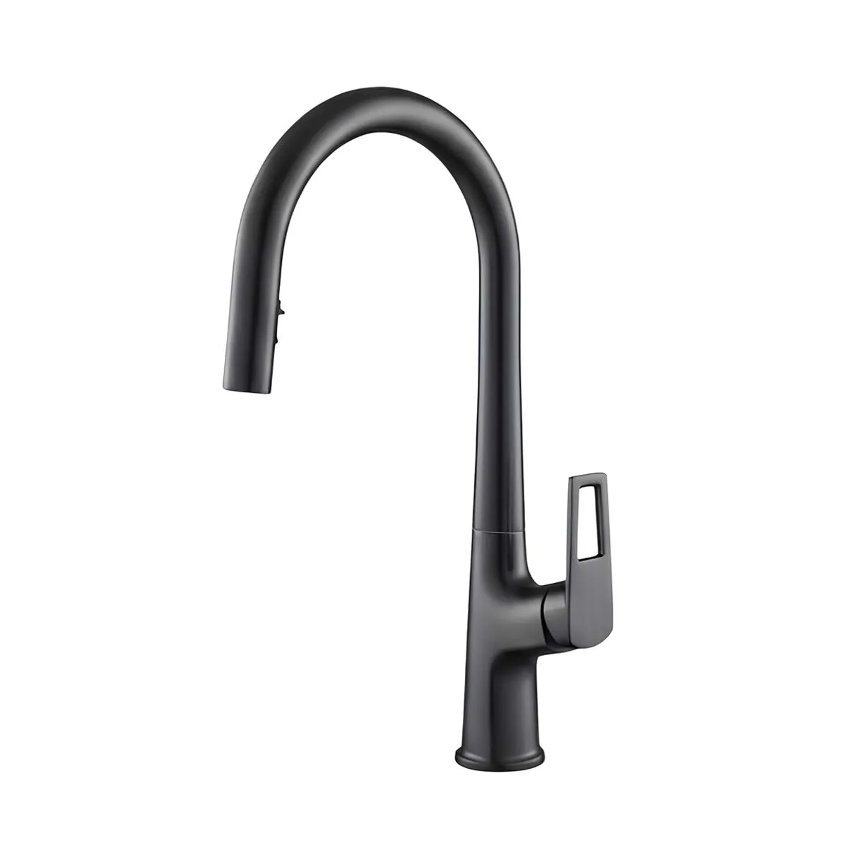 AVIZAR  Robinet de Cuisine Extensible &agrave; Double Fonction Bec Haut Noir