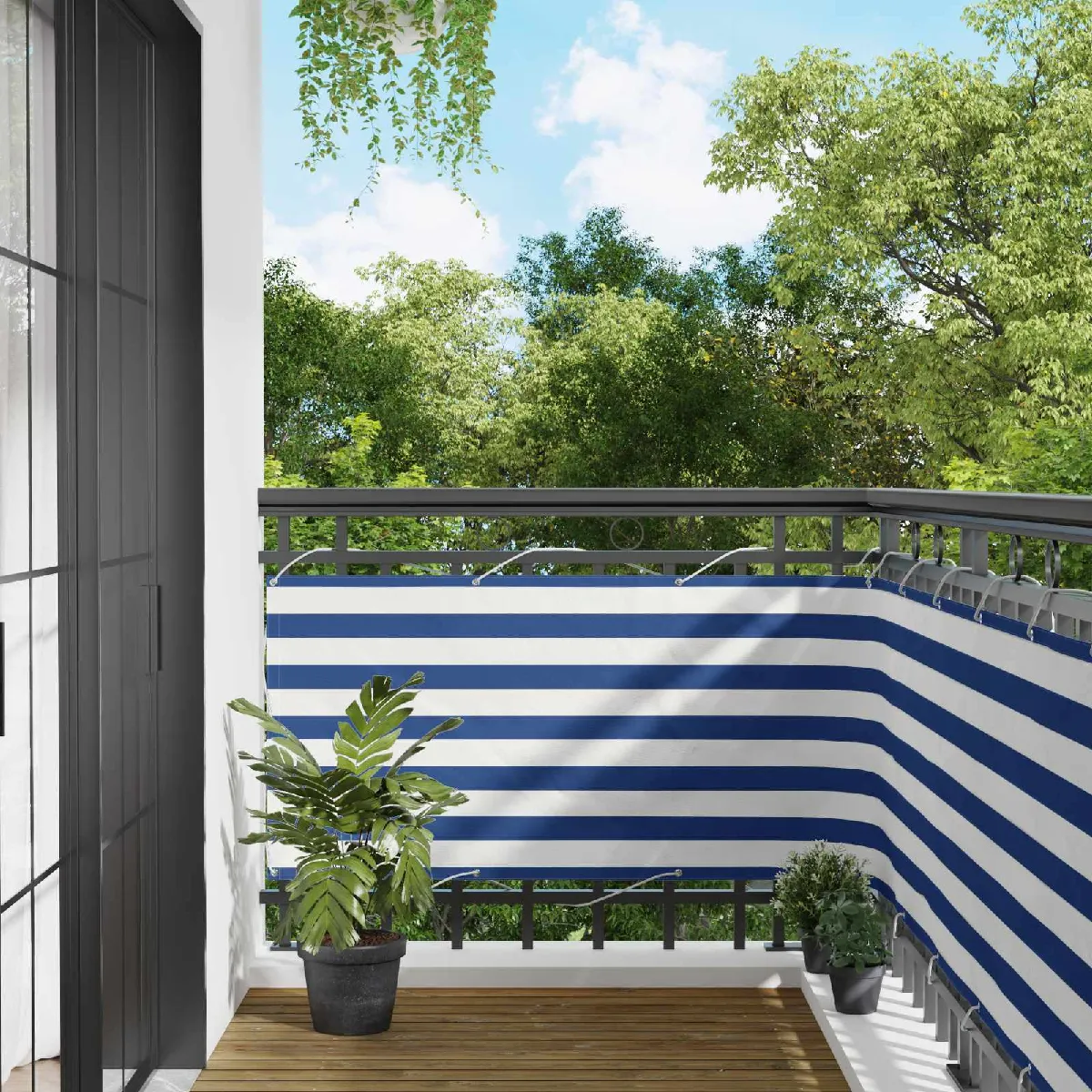 vidaXL Écran de balcon Jaune et 75 x 200 cm - vue 3
