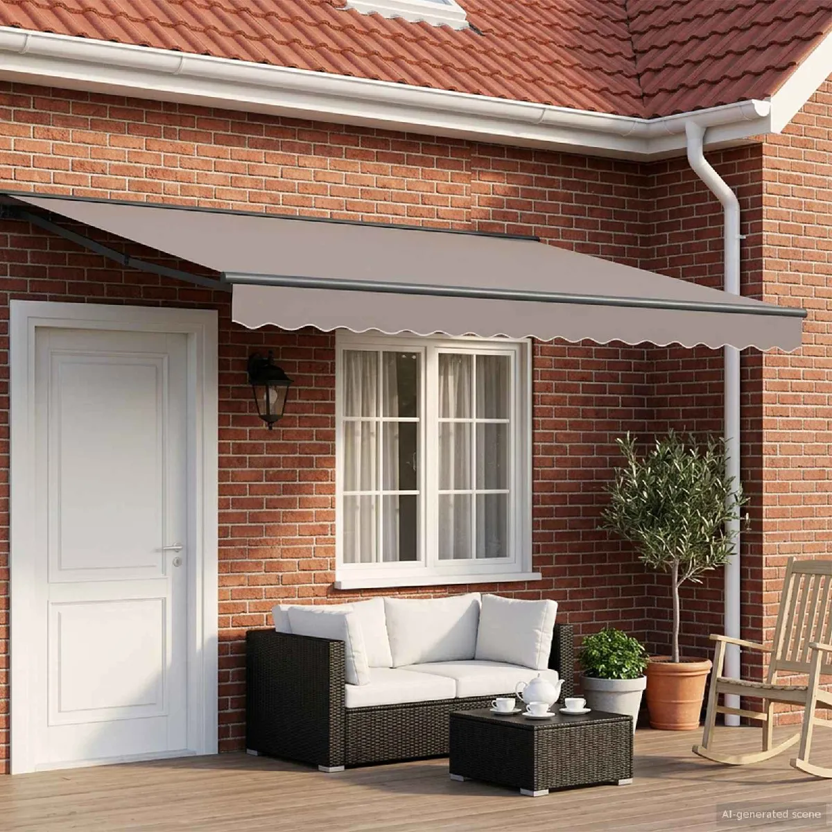 vidaXL Auvent rétractable manuel 5 × 3,5