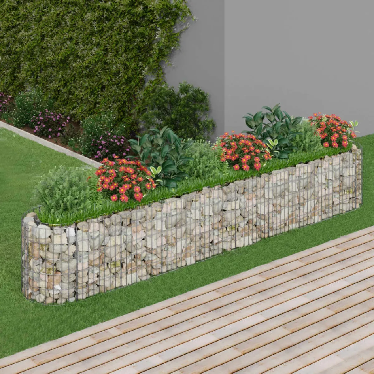 Vidaxl Lit surélevé à gabion - vue 5