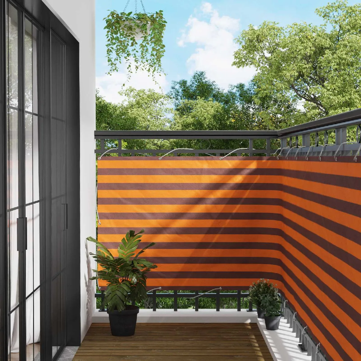 vidaXL Écran de balcon et 110 x 300 cm Tissu Oxford - vue 4