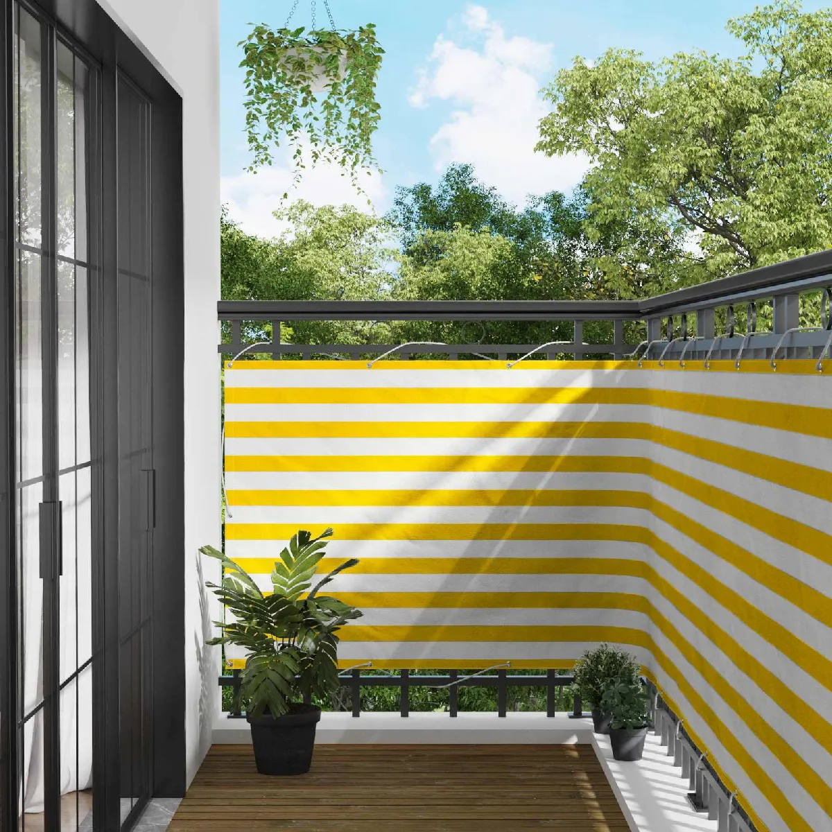 vidaXL Écran de balcon et 110 x 300 cm Tissu Oxford - vue 3