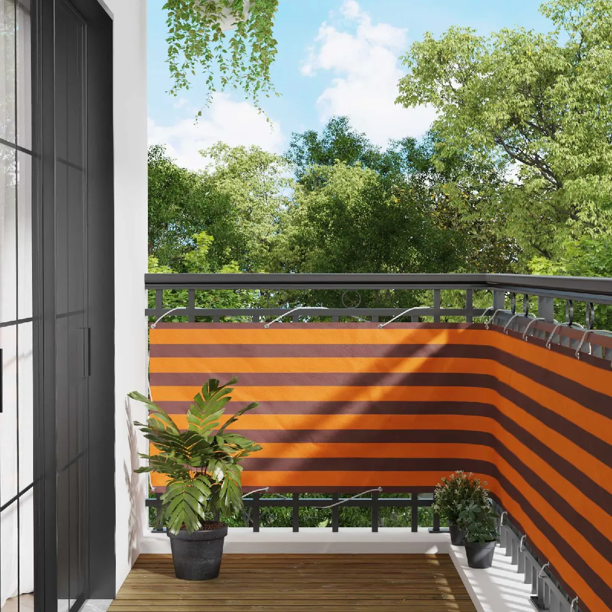 vidaXL Écran de balcon Jaune et 75 x 200 cm