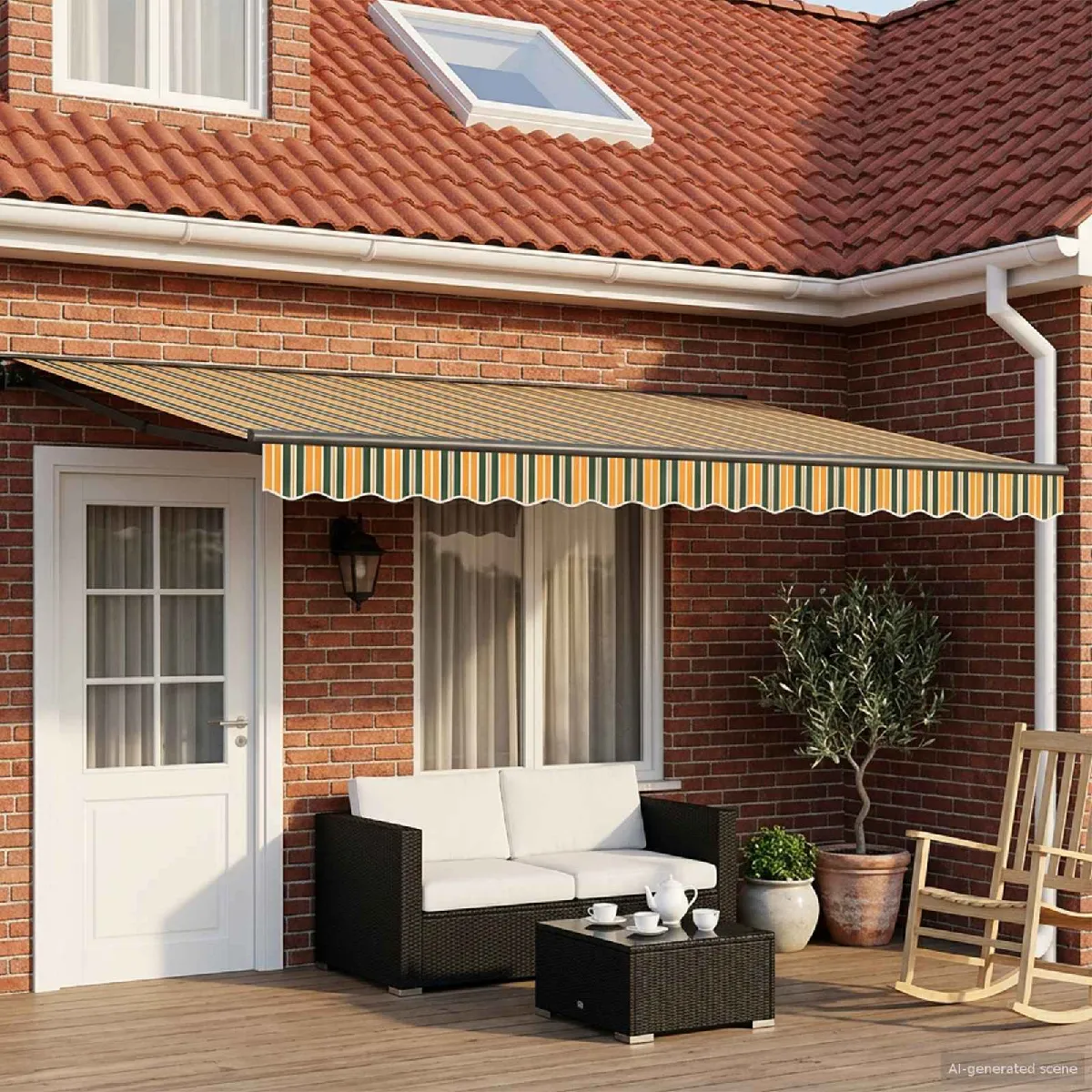 Vidaxl Auvent rétractable électrique 5 × 3,5 Multicolore - vue 3