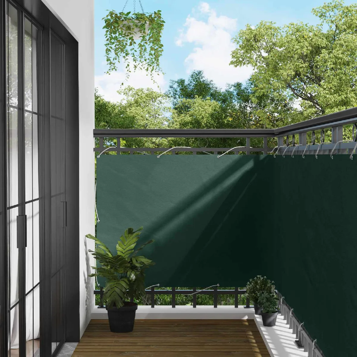 vidaXL Écran de balcon 120 x 200 cm Tissu Oxford - vue 3