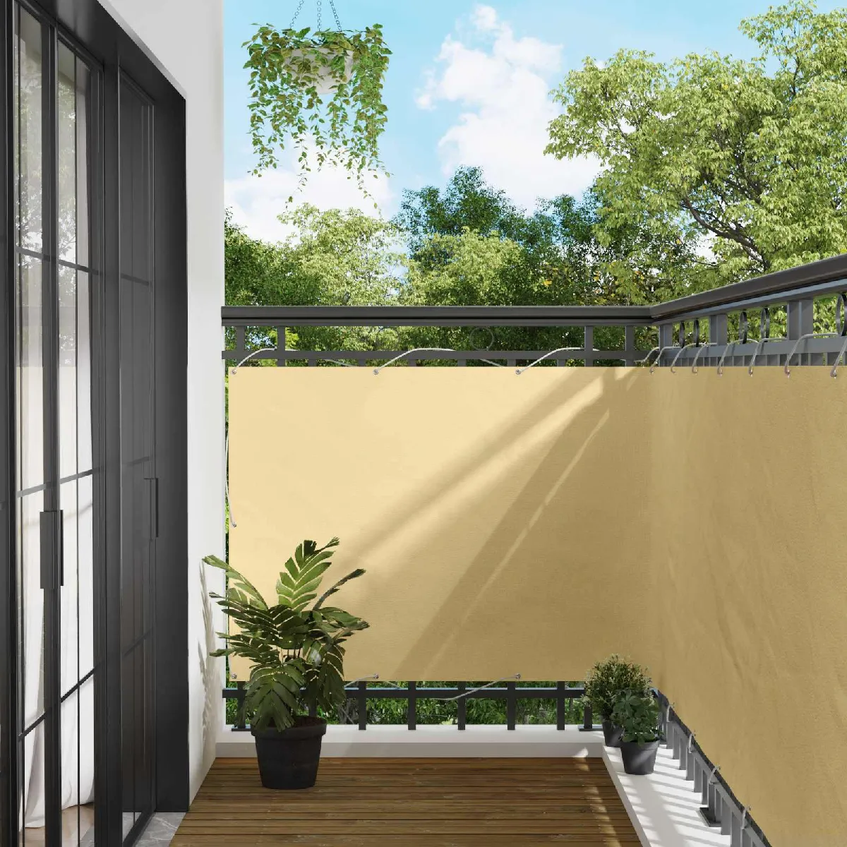 vidaXL Écran de balcon 120 x 200 cm Tissu Oxford