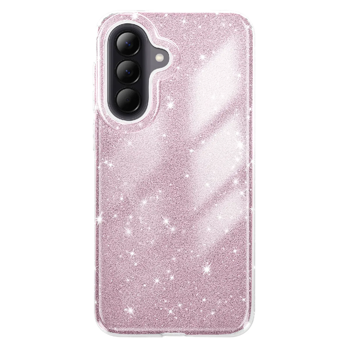 Avizar Rose Coque Pour Galaxy A57 Édition Glitter Avec Bord Caméra Surélevé