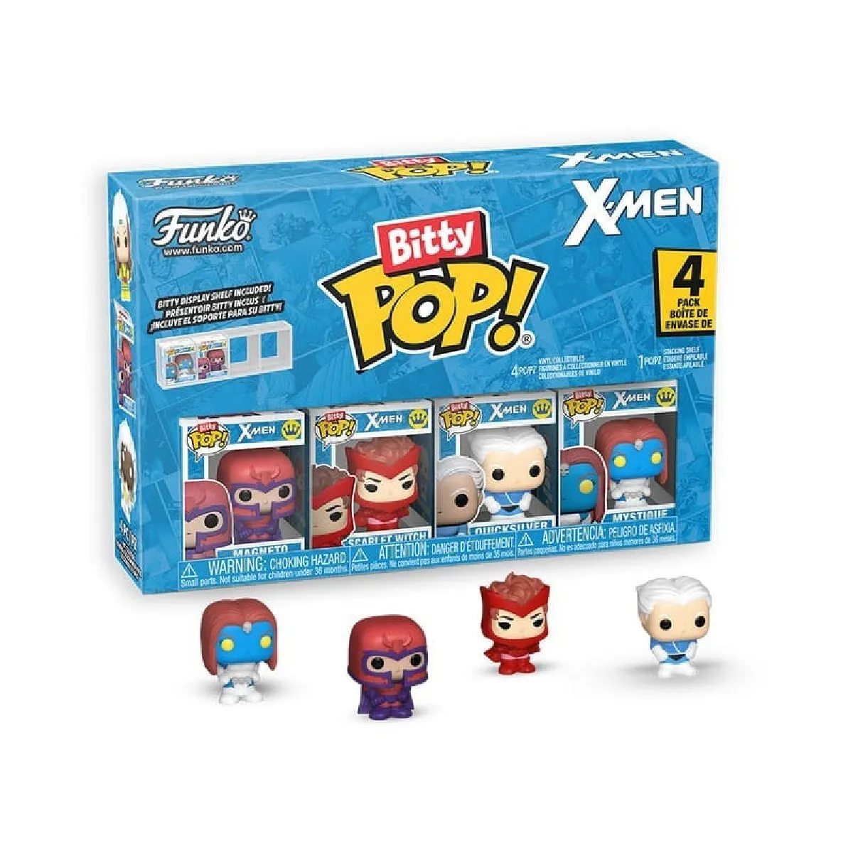 X Men Pack 4 figurines Bitty POP! X Men série 1 2 5 cm