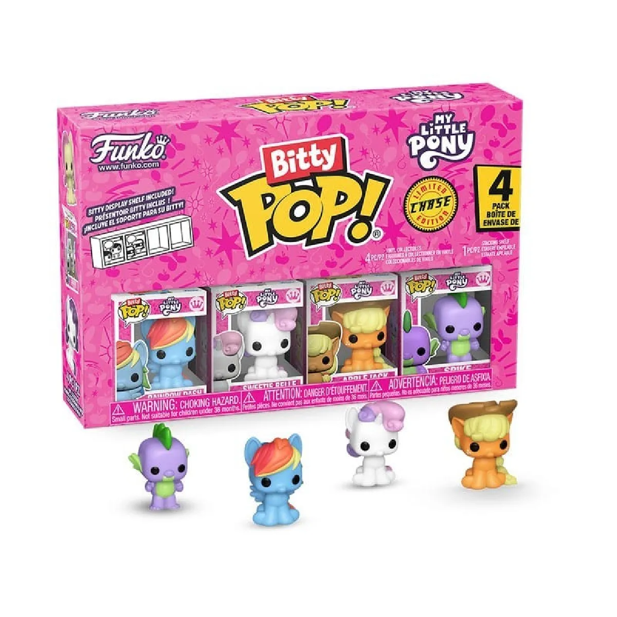 Mon Petit Poney Pack 4 figurines Bitty POP! Rainbow Dash 2 5 cm