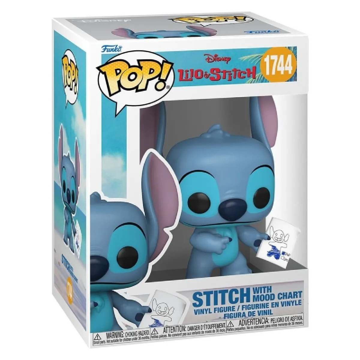 FUNKO Lilo & Stitch - Figurine POP! Stitch avec carnet d'humeur 9 cm