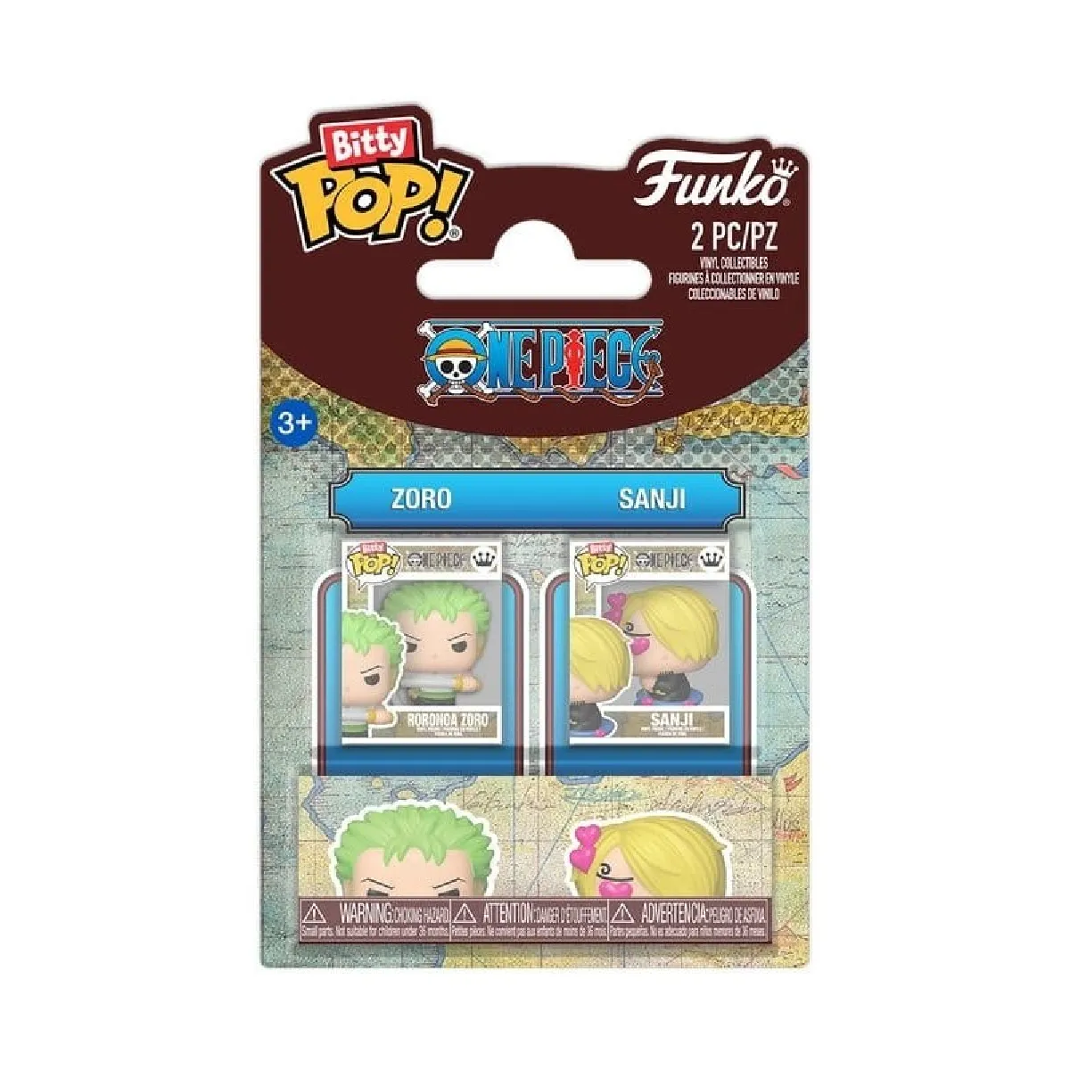 One Piece Figurines Bitty POP! Zoro & Sanji 2 cm