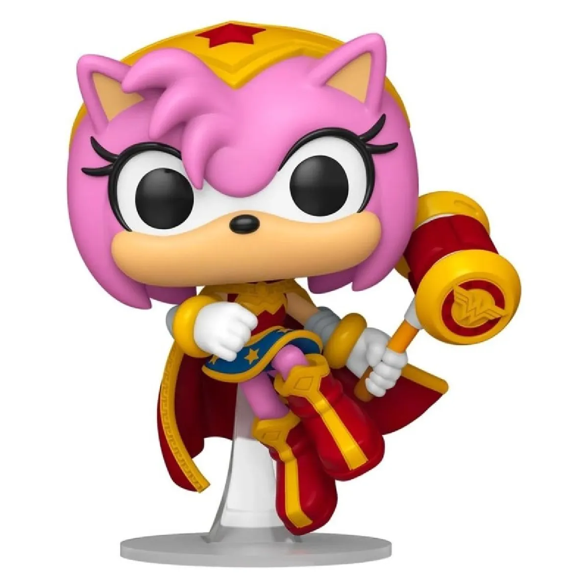 DC x Sonic the Hedgehog Figurine POP! Amy version Wonder Woman 9 cm - vue 8
