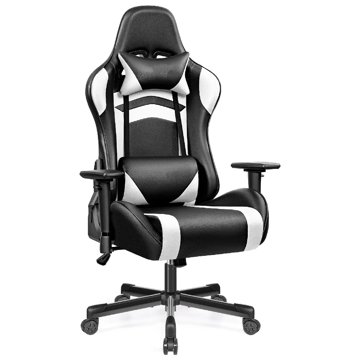 BYTELIKE Fauteuil de gaming ergonomique - Noir et blanc
