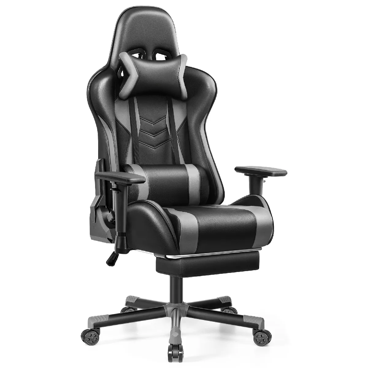 BYTELIKE Fauteuil gaming ergonomique - Noir et gris