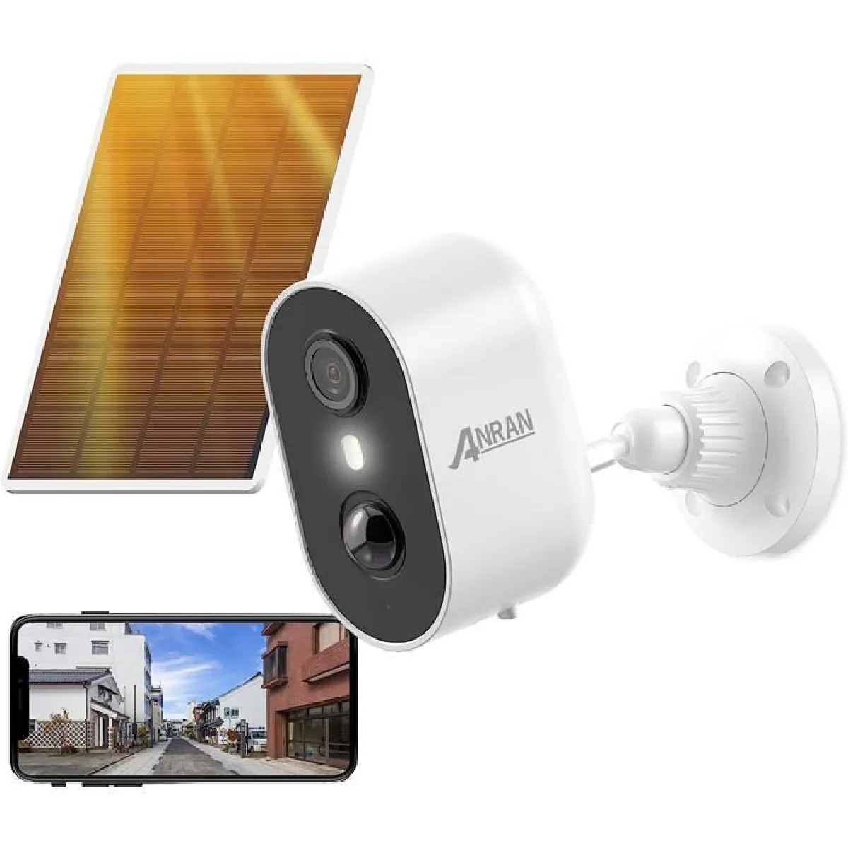 2K Camra surveillance batterie Extrieur sans Fil rechargeable avec Panneau Solaire-C2