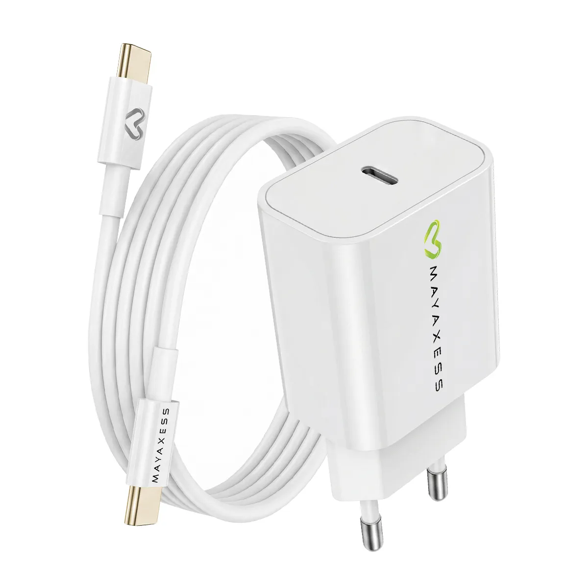 Mayaxess Blanc Chargeur Secteur Pour Iphone Air 20W + Câble Usb-C 1M