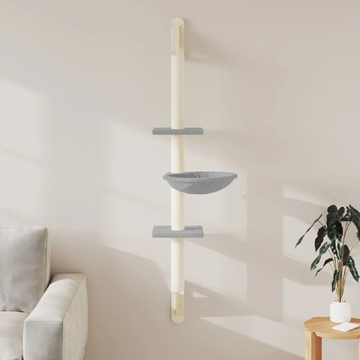 vidaXL Arbre à chat mural avec griffoir 142 5 cm