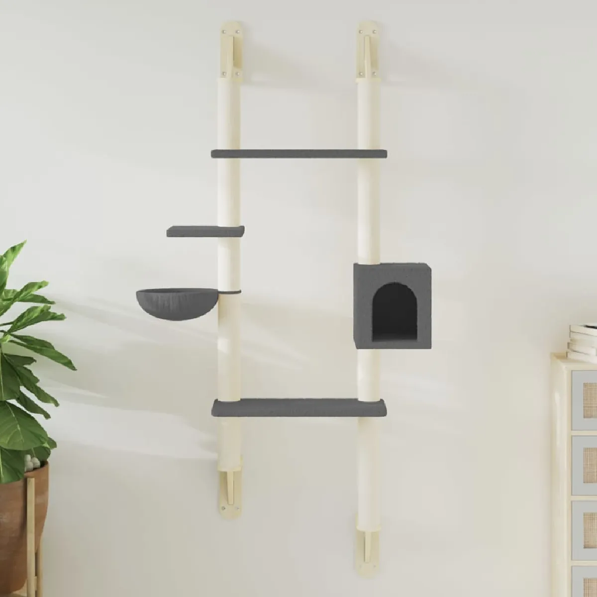 Vidaxl Arbre À Chat Mural Avec Griffoir 180 Cm - vue 2