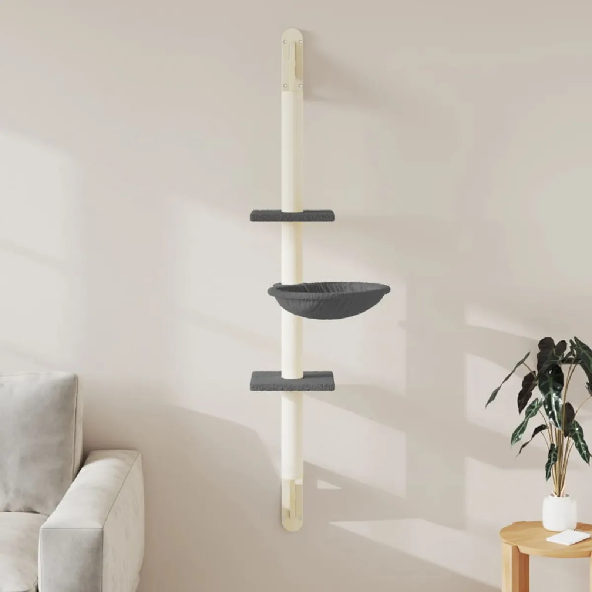 vidaXL Arbre à chat mural avec griffoir 142 5 cm - vue 2
