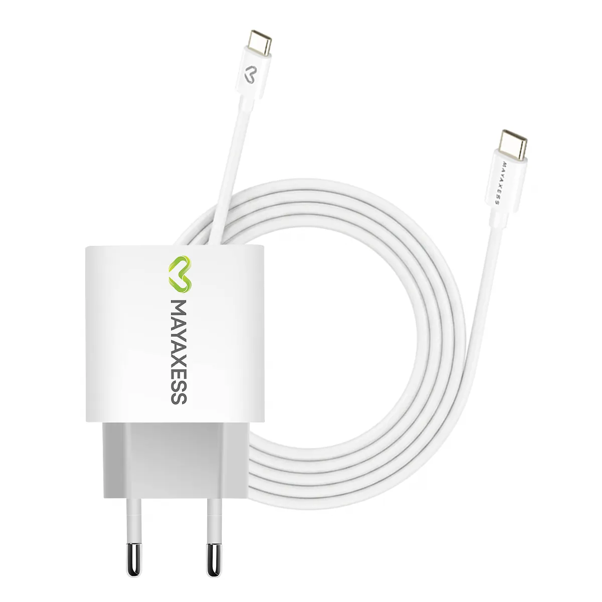 Mayaxess Blanc Chargeur Secteur Pour Galaxy S23 Ultra 20W + Câble Usb-C 1M