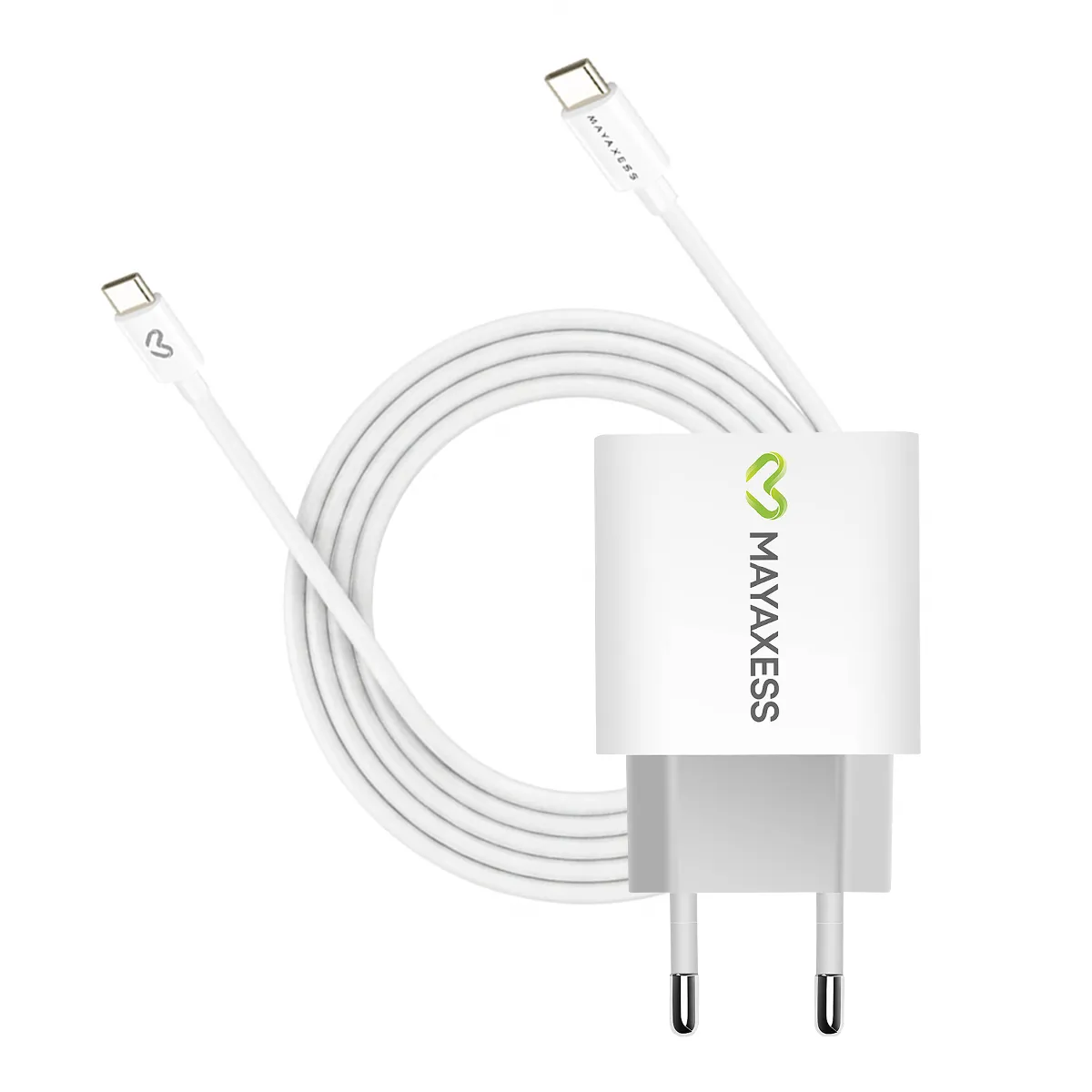 Mayaxess Blanc Chargeur Secteur Pour Galaxy S23 Plus 20W + Câble Usb-C 1M