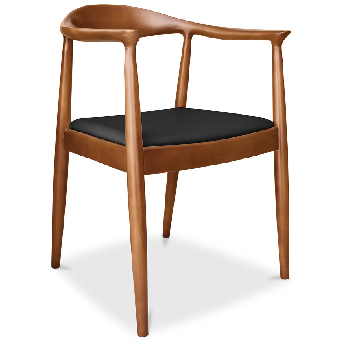 Chaise à manger Style scandinave Bois et cuir Nalan - vue 1