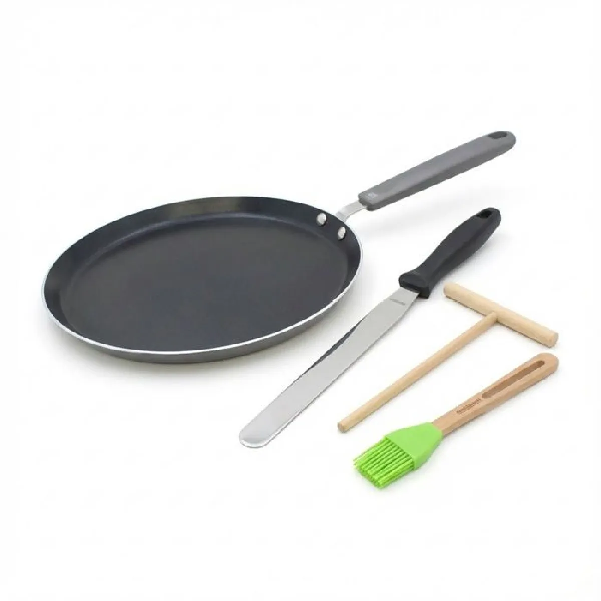 Elo Vert,Noir Set Chandeleur Crêpière 26 Cm Et 3 Ustensiles Ducato - Image 3