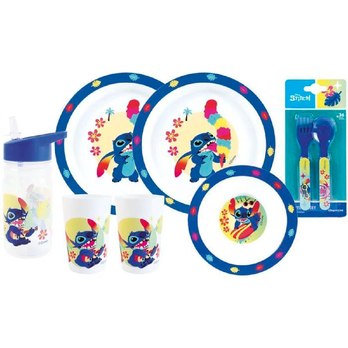 Fun House Bleu Service Enfant Stitch Et Angel