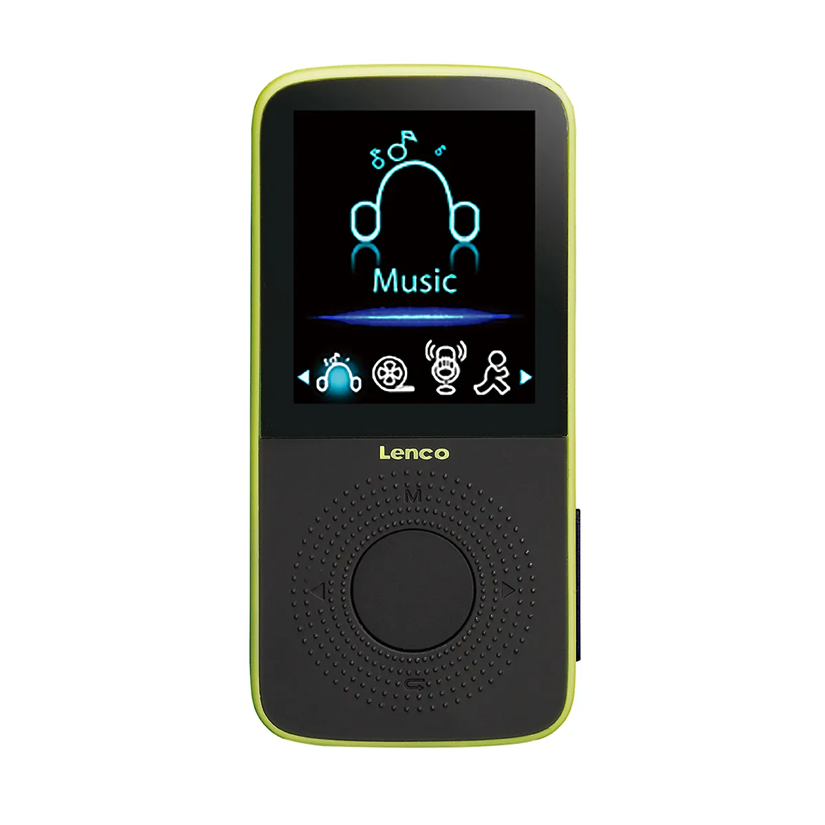 Lenco Noir/Vert Lecteur Mp3 De Sport 4Gb