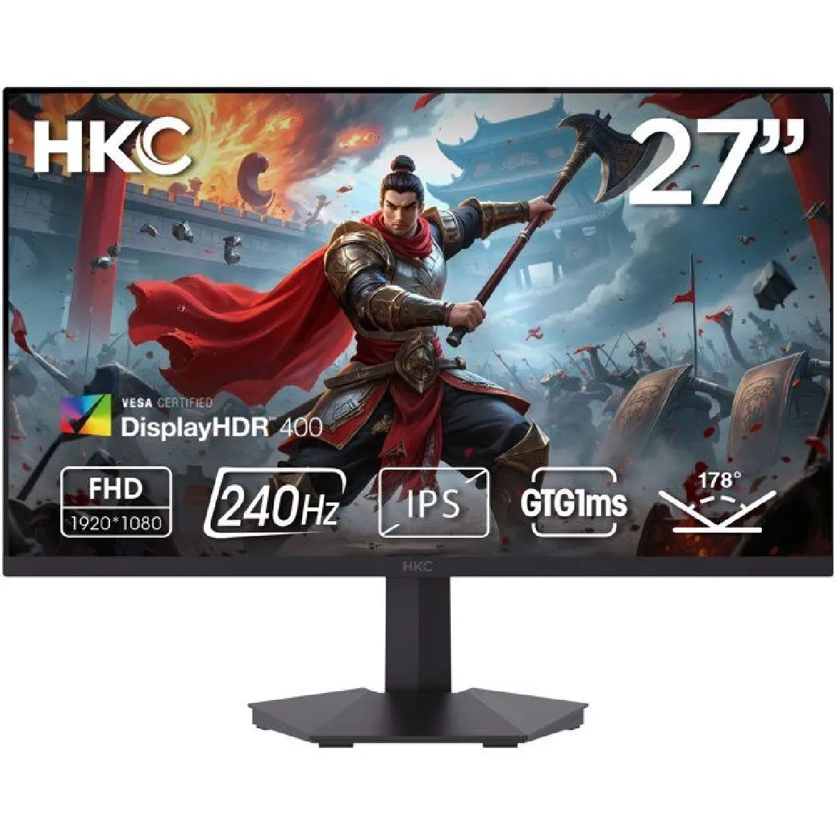 Hkc Noir Ecran Pc Gaming G27h3d 27" 240 Hz Full Hd - Image 3