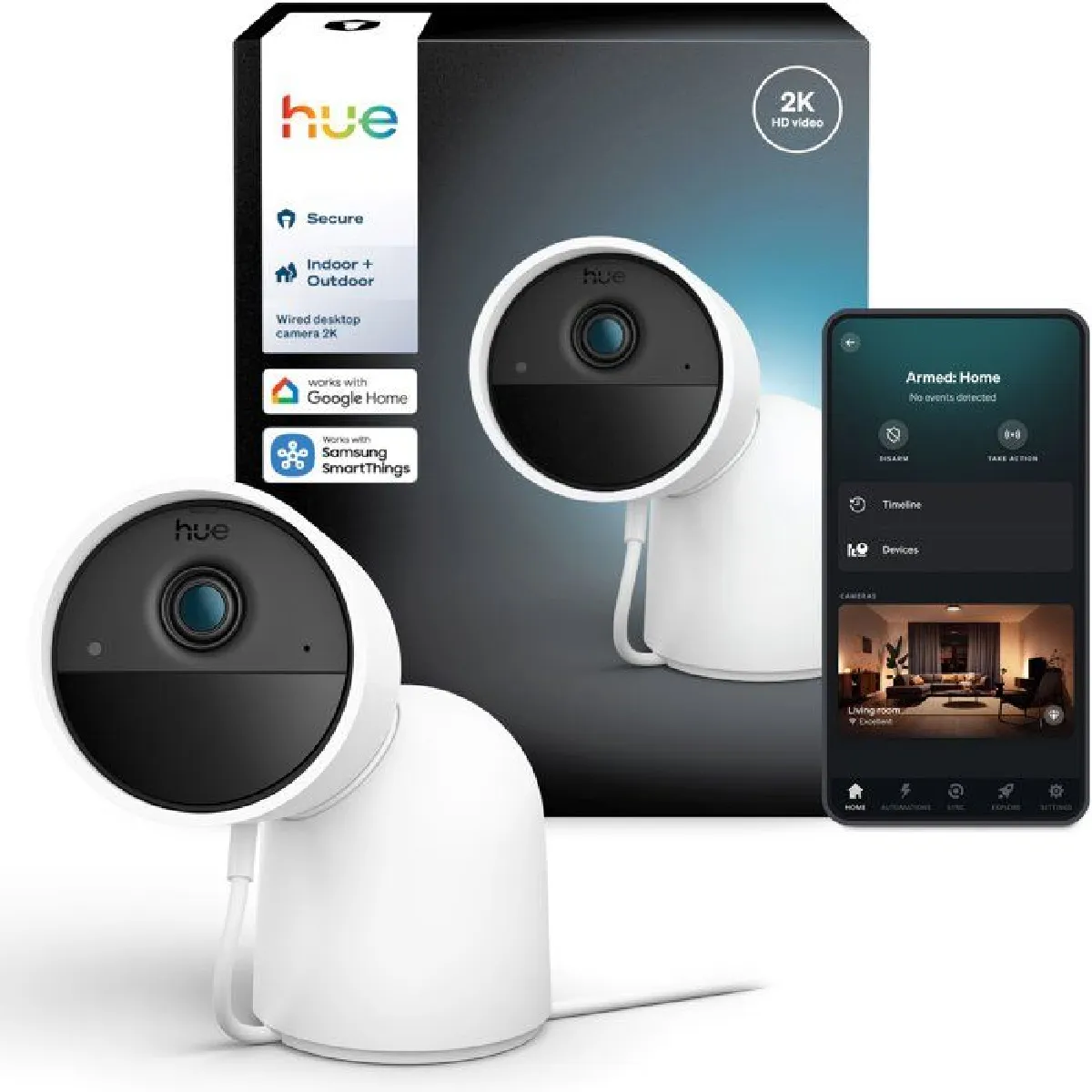 Philips Hue Blanc Caméra De Surveillance Connectée Secure Cam - Image 3