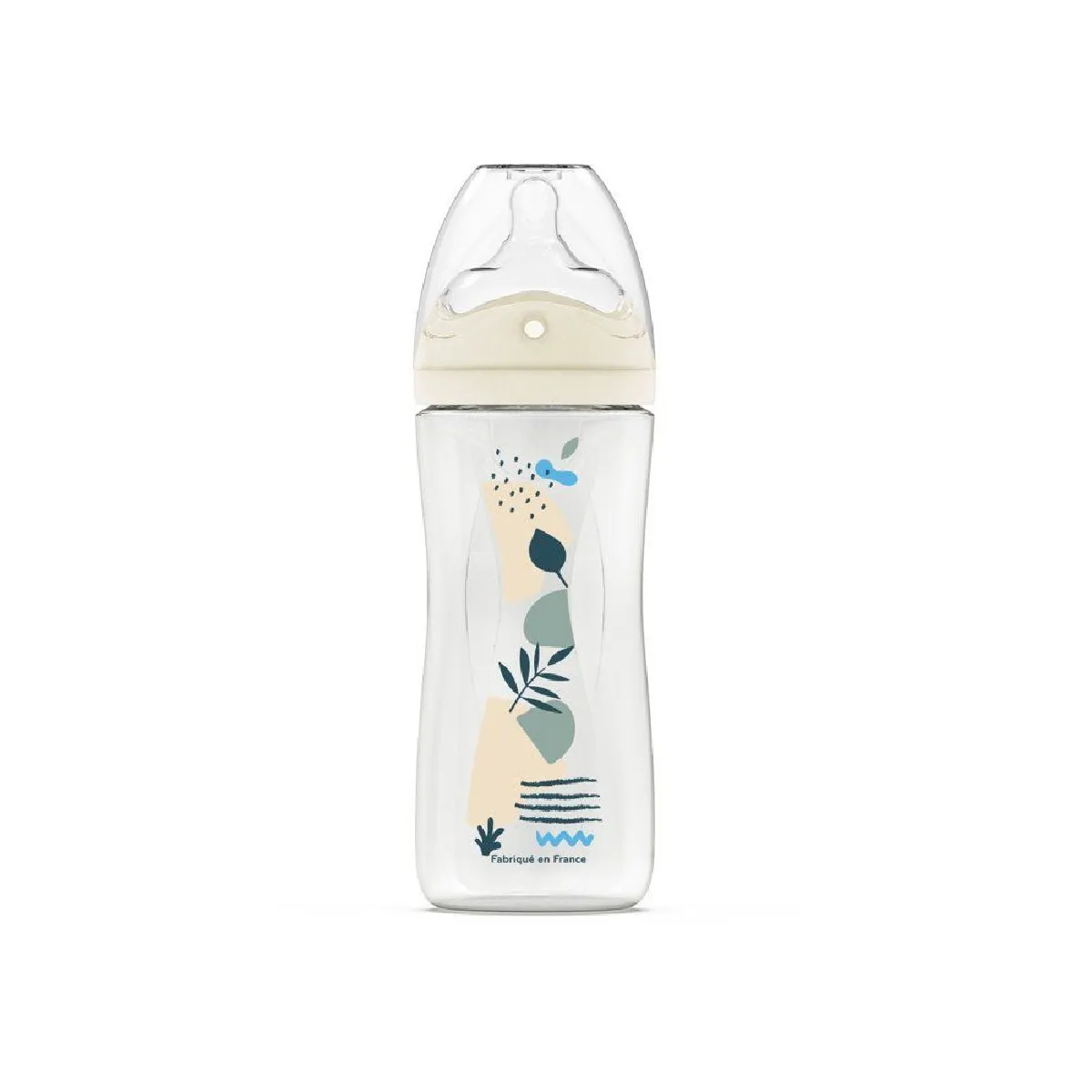 DODIE  Biberon anti-colique 330 ml - T&eacute;tine multi-perfor&eacute;e - Bleu