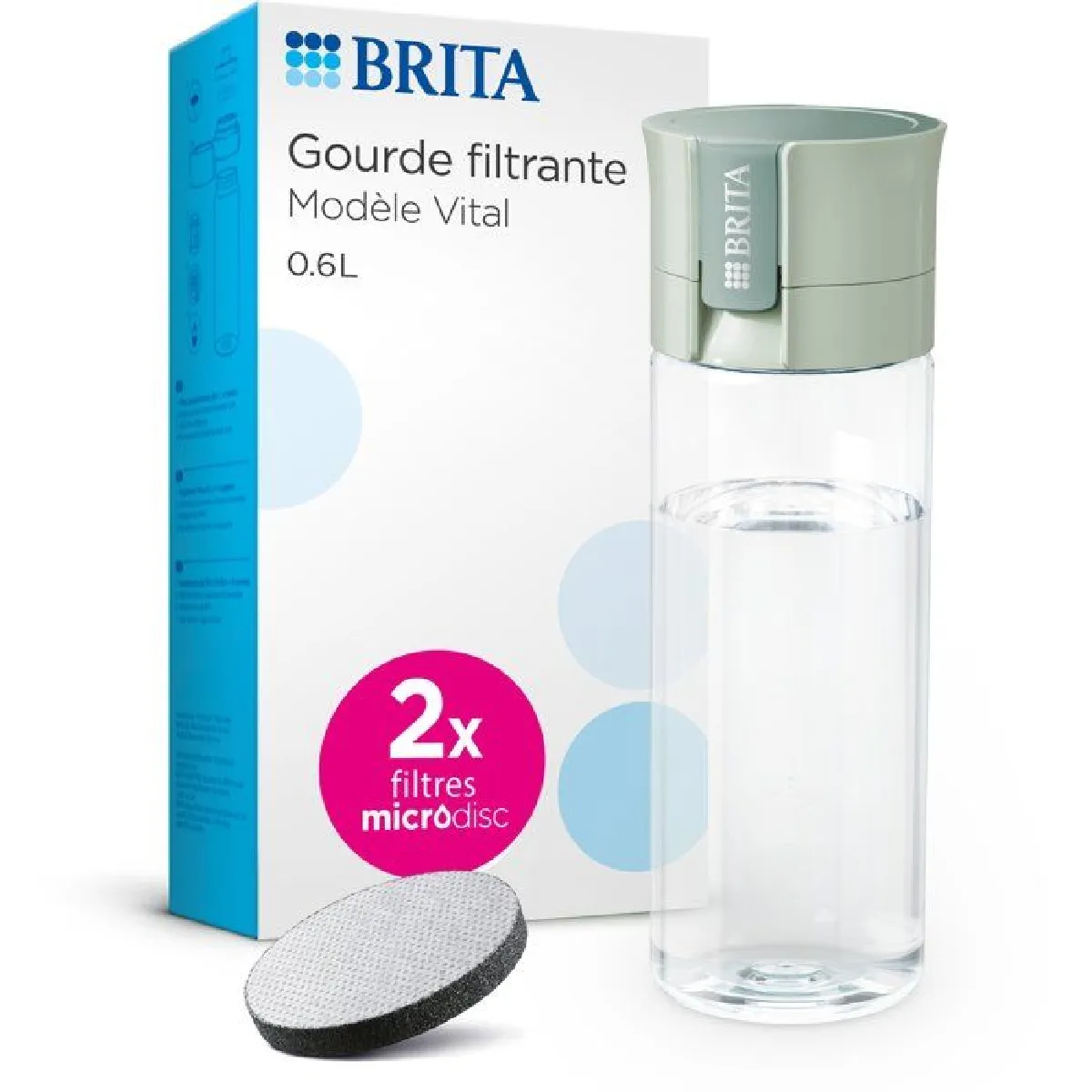 Brita Vert/Clair Gourde 600 Ml Pastel