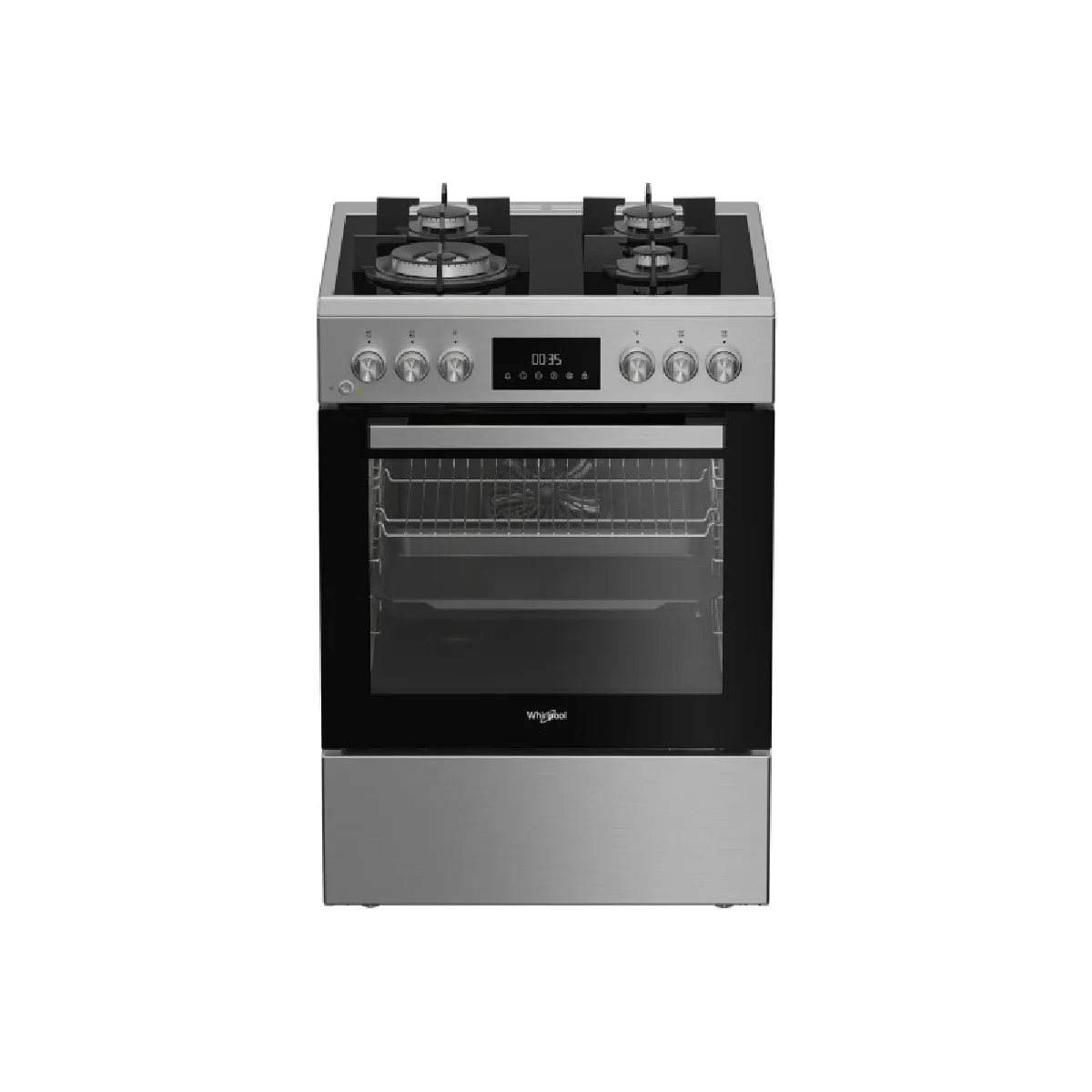 Gazinière Whirlpool W6G8LCSWXF Inox – 4 Foyers, Four 72 L - vue 7