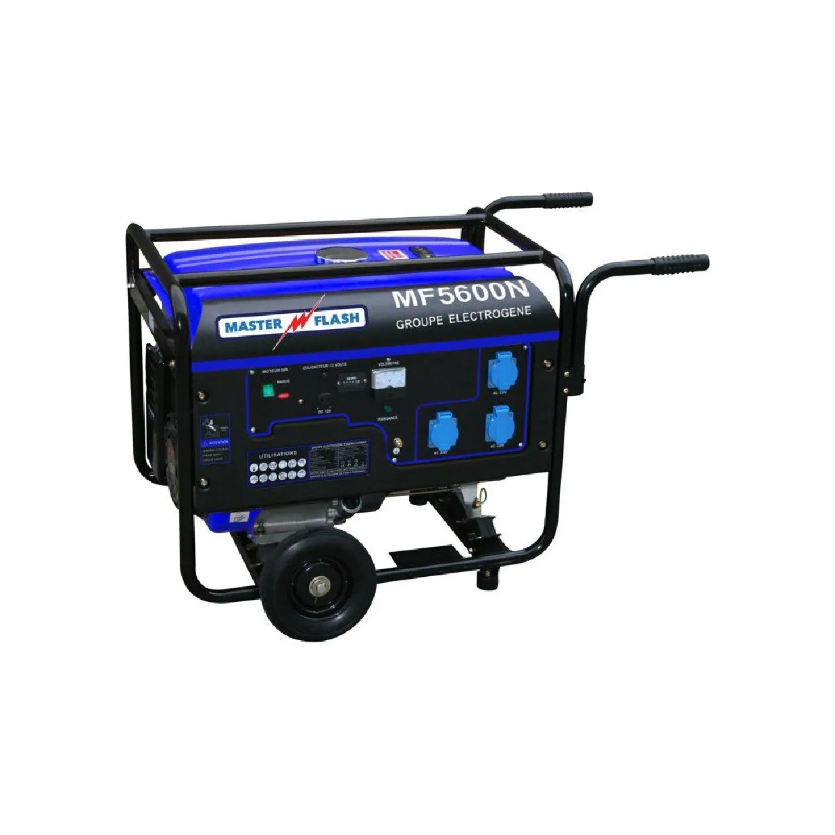 Groupe &eacute;lectrogene essence 5500 W Chariot inclus Monophas&eacute; Systeme AVR