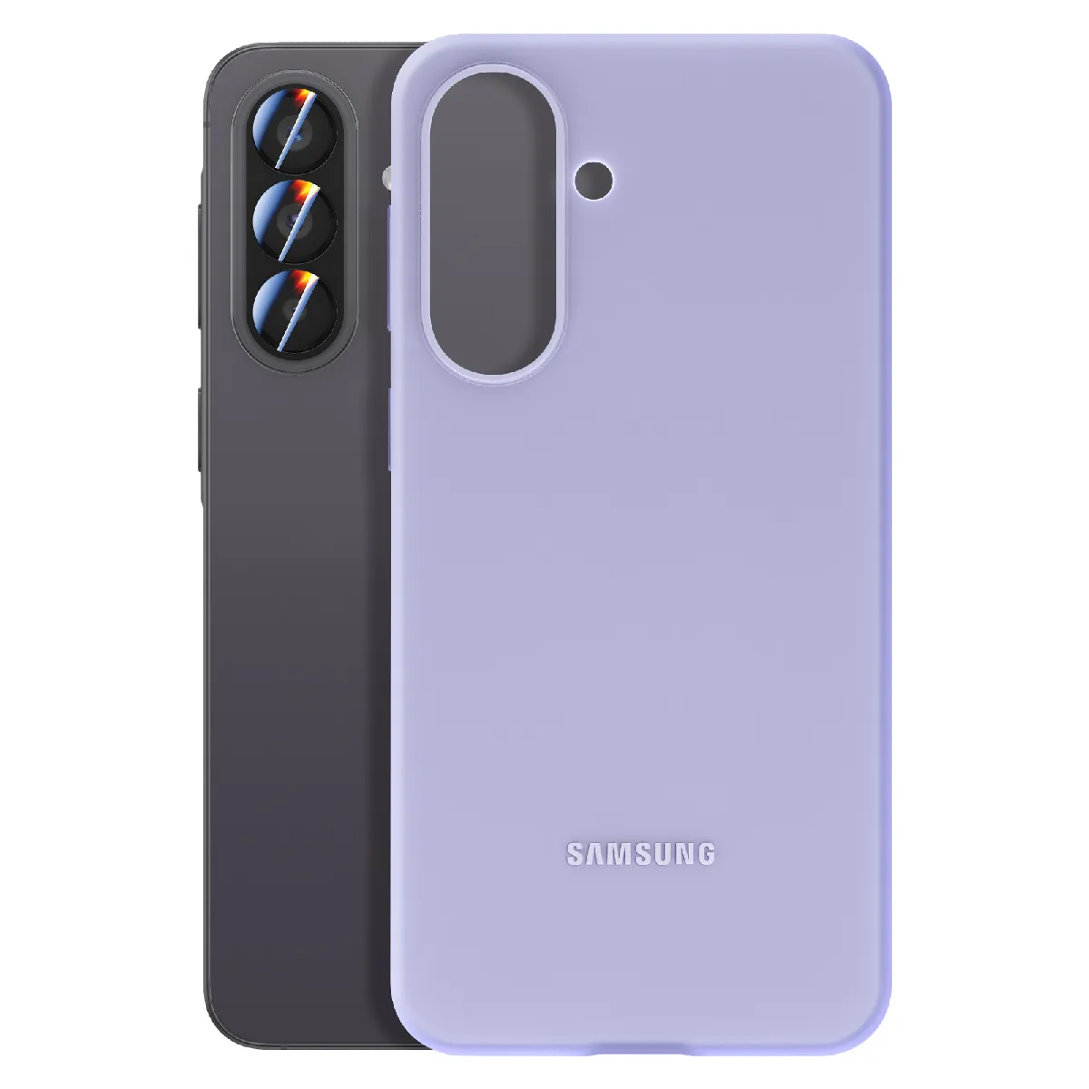 Samsung Coque pour Samsung Galaxy A57 en Silicone Lisse avec Rebords Surélevés Lavande