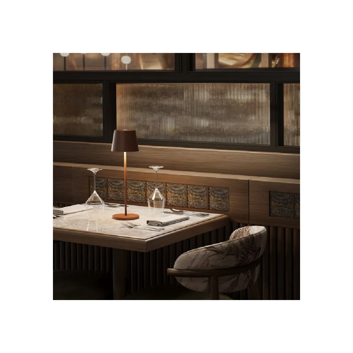 Lumisky Kelly Lampe De Table Vintage Sans Fil - Rouille - 38 Cm