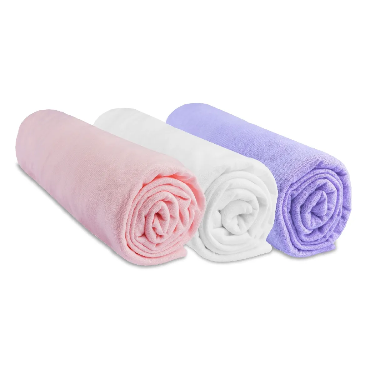 Easy Dort Lot De 3 Draps Housse Jersey 100% Coton - 60X120 Cm