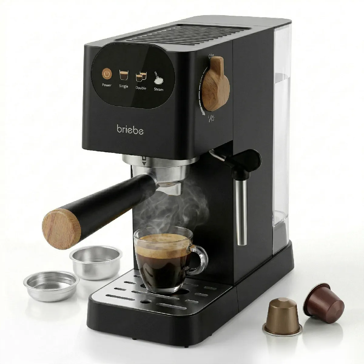 Nordic Machine à Café Expresso Compatible avec Capsules Nespresso 20 Bars EC1180BLK Br
