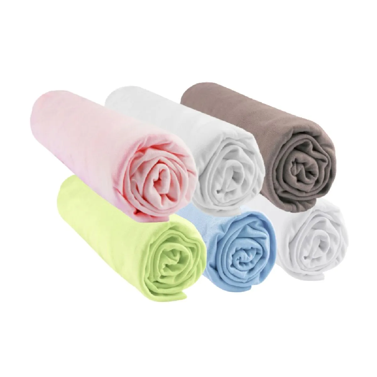 Drap housse Couffin 32x72 Multicolore (Lot de 6)
