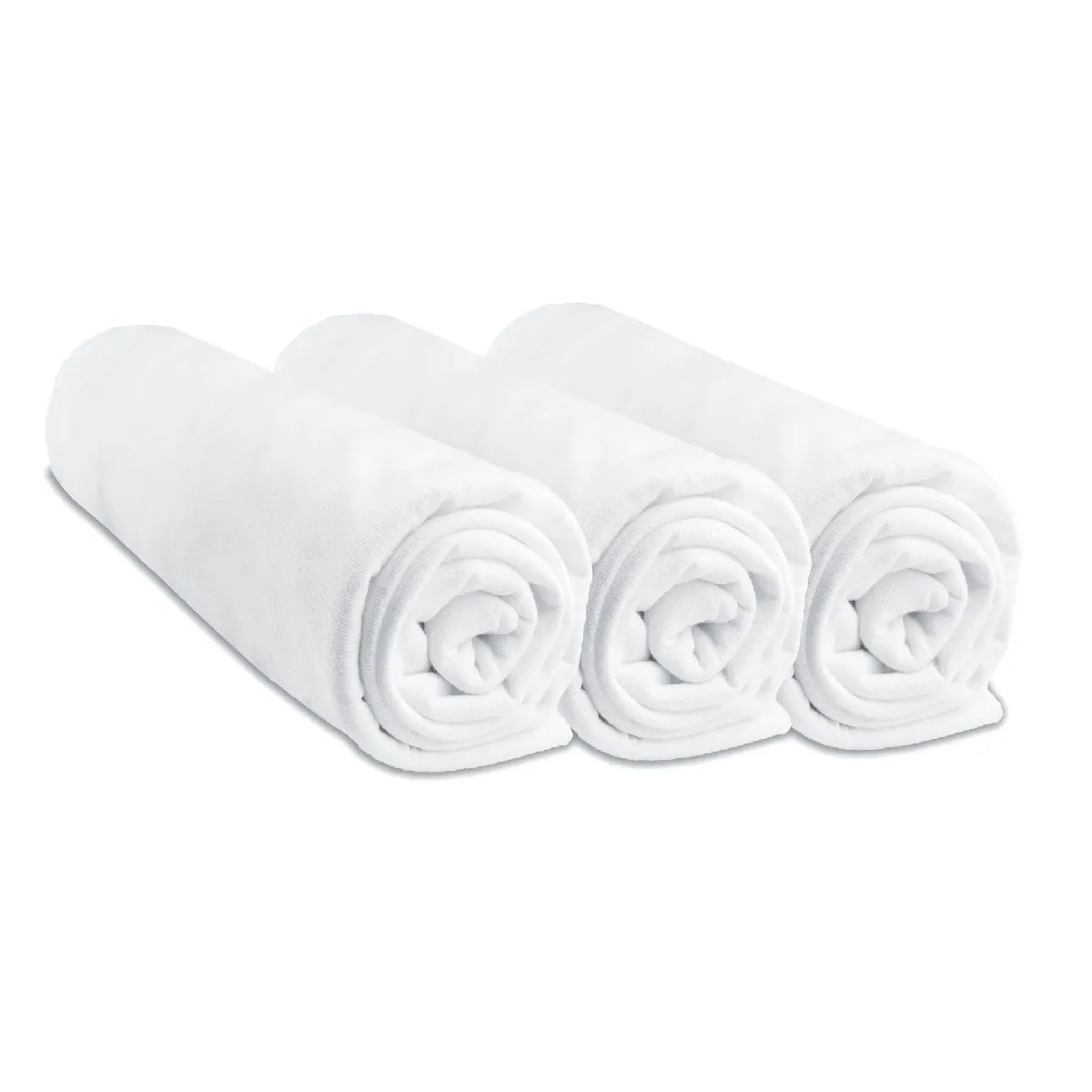 Easy Dort Blanc Lot De 3 Draps Housse Jersey 100% Coton - 60X120 Cm