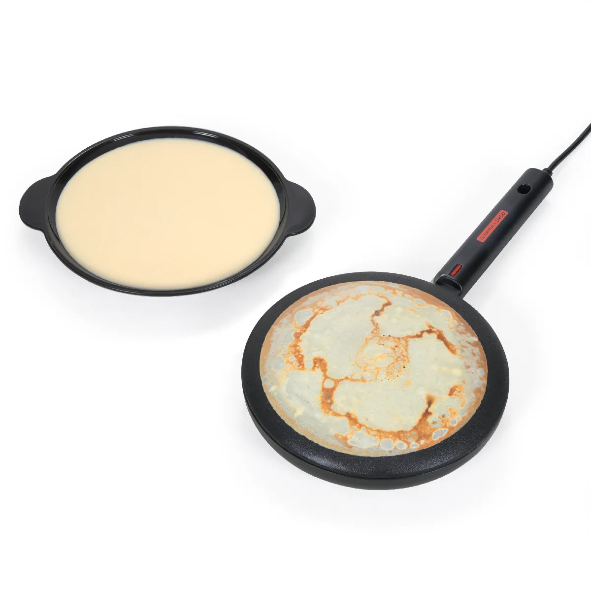 LIVOO Cr&ecirc;pi&egrave;re &eacute;lectrique 600w 20cm noir - DOP258CO -  X Marmiton - 