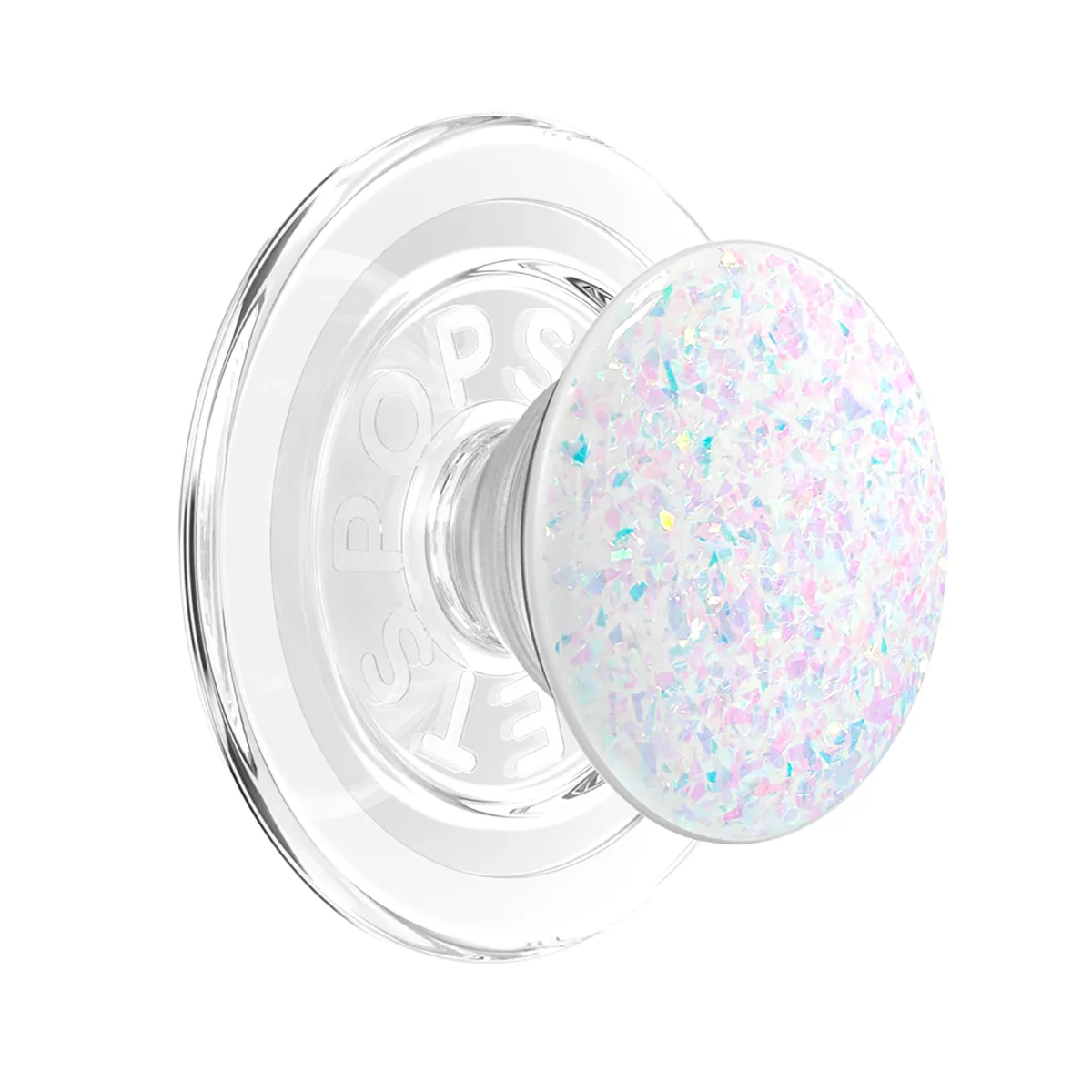 Popsockets Blanc Support Popgrip Pailleté