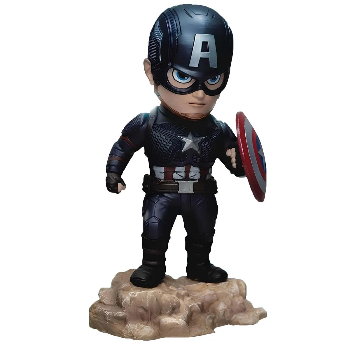 MARVEL Figurine de Collection Captain America avec Socle Effet Roche Mini Egg Attack