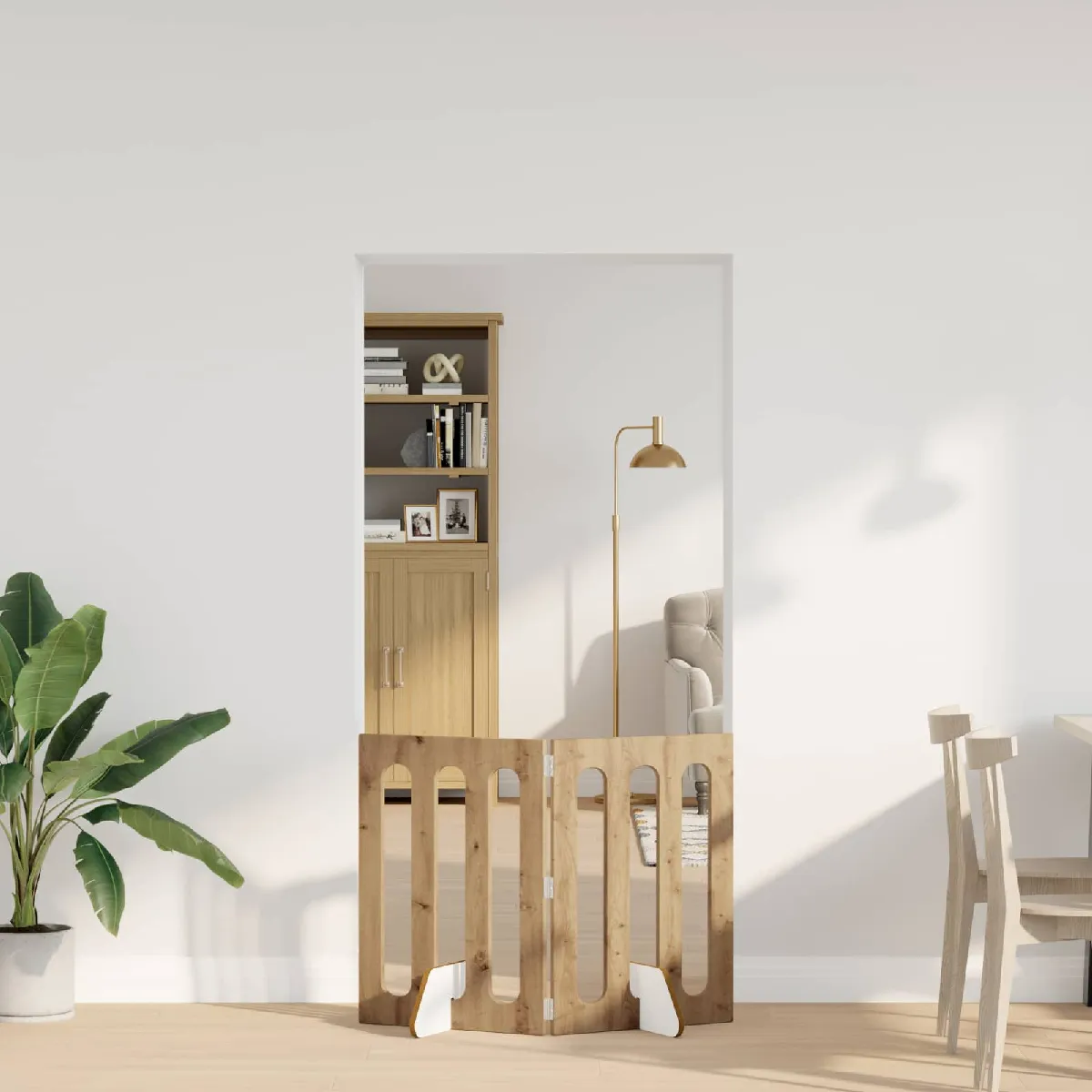 Meilleurs prix pour Vidaxl Clôture Pliable Pour Animaux 2 Pcs Chêne Artisanal