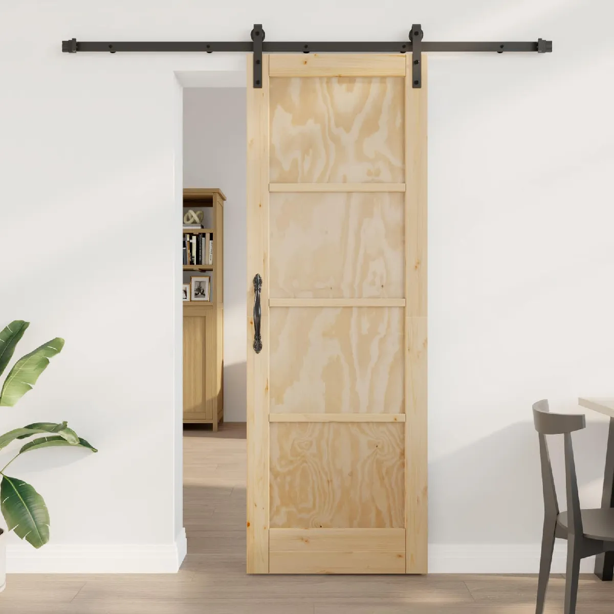 vidaXL Porte coulissante Naturel et 73 5 x 211 cm - vue 2