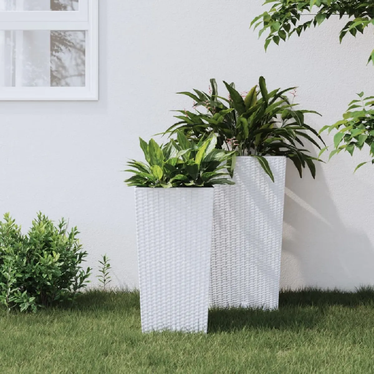 vidaXL Jardinière et intérieur amovible 1126 5 rotin PP - vue 2