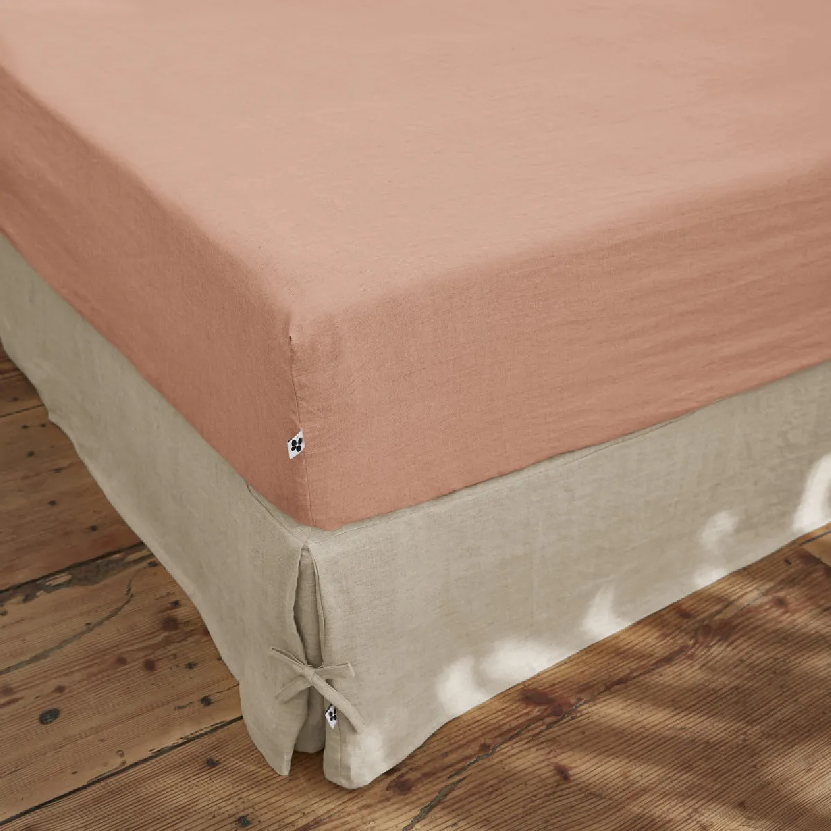 Drap housse "Soline" Lin lavé l'Effet Papillon